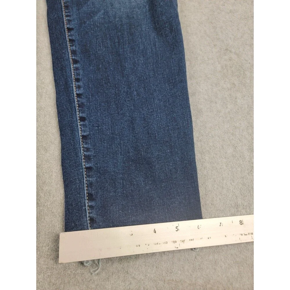 KanCan Jeans Womens XL 34x28 Straight Distressed Stretch Dark Blue Mid Rise City
